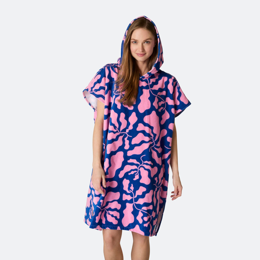 Gemusterter Blauer Badeponcho