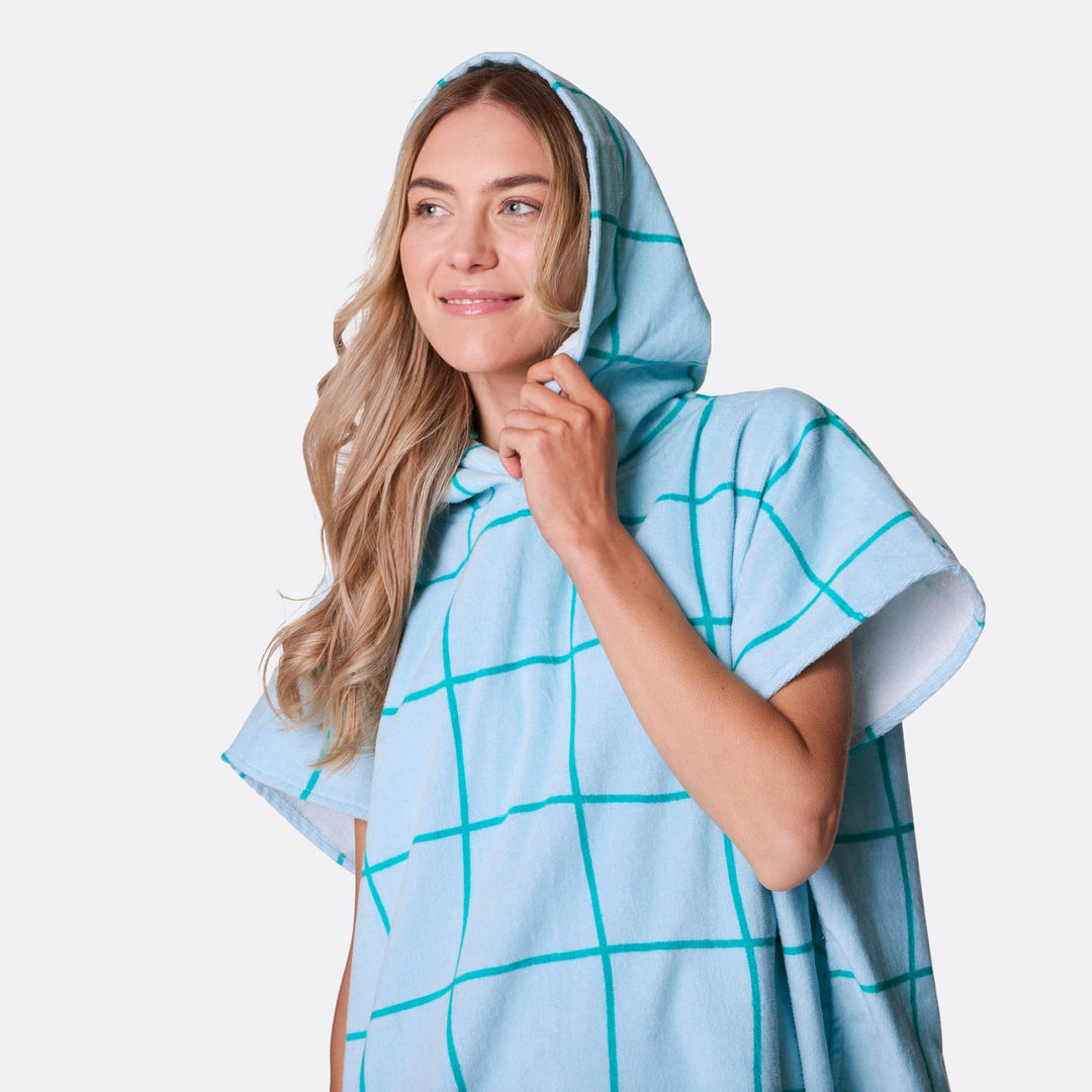 Blauer Pool Badeponcho