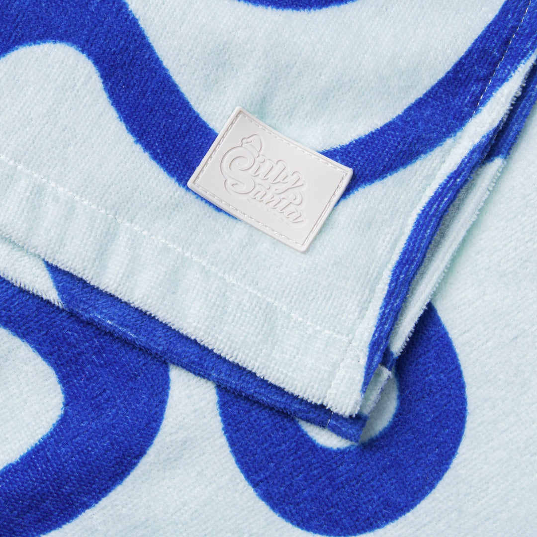 Blaue Wellen Badeponcho