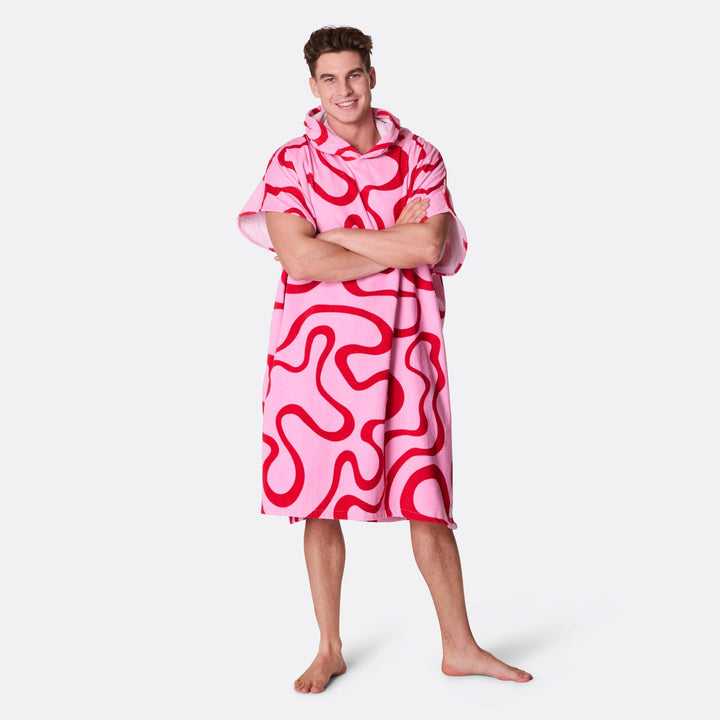 Pinke Wellen Badeponcho