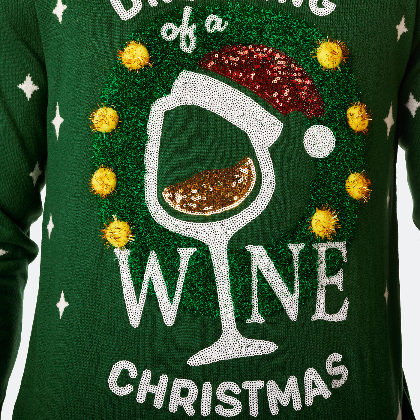 Wine Weihnachtspullover Herren