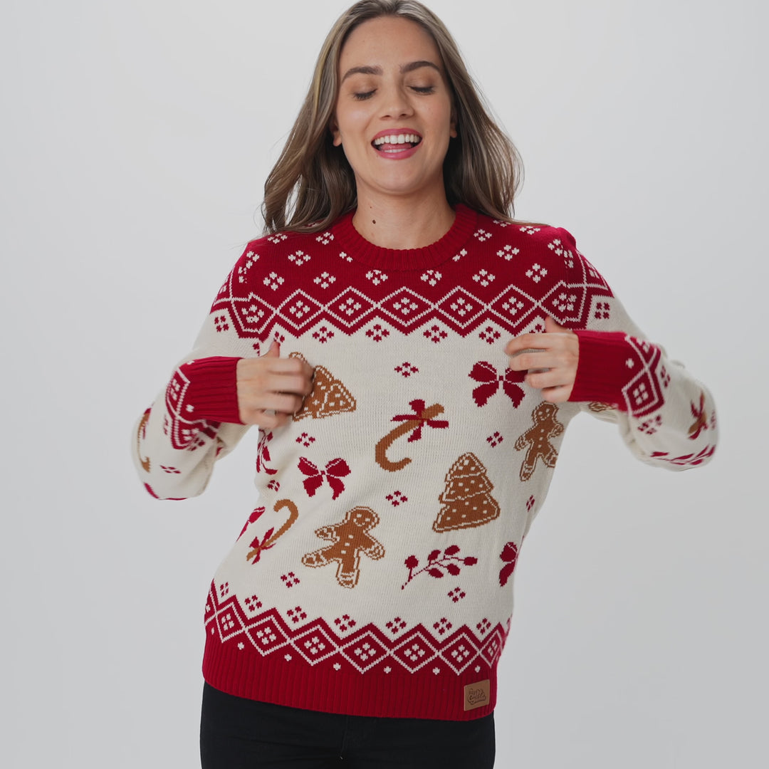 Lebkuchen Weihnachtspullover Damen