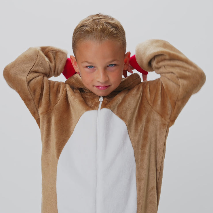 Amscan Rentier Overall Kinderkostüm – Weihnachtskostüm Mit Kapuze, 2-3 Jahre