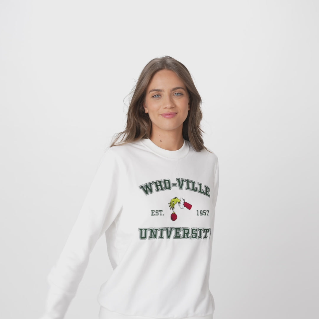 Who-Ville University Weihnachts-Sweatshirt Damen