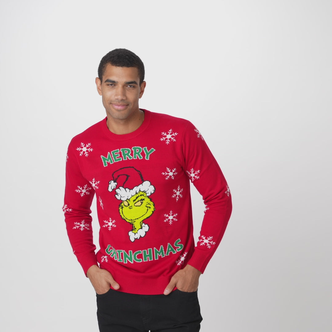 Merry Grinchmas Weihnachtspullover Herren