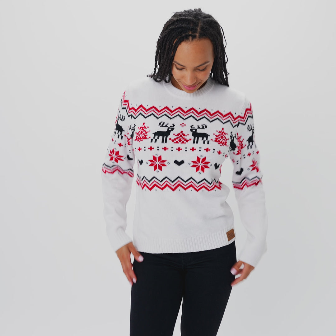 Klassischer Weihnachtspullover Damen