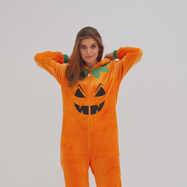 Halloweenkürbis Onesie für Damen