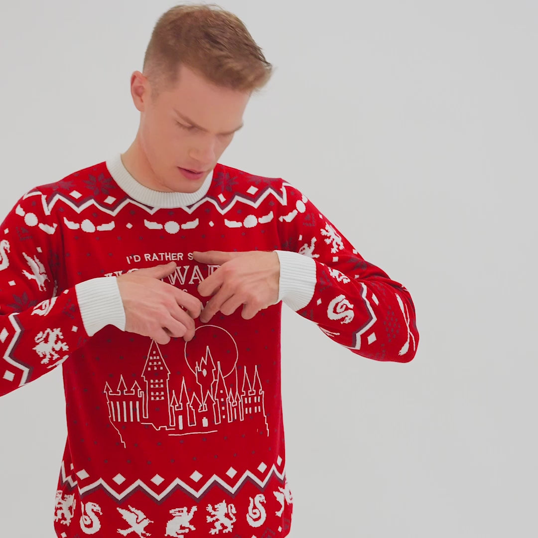Hogwarts Weihnachtspullover Herren