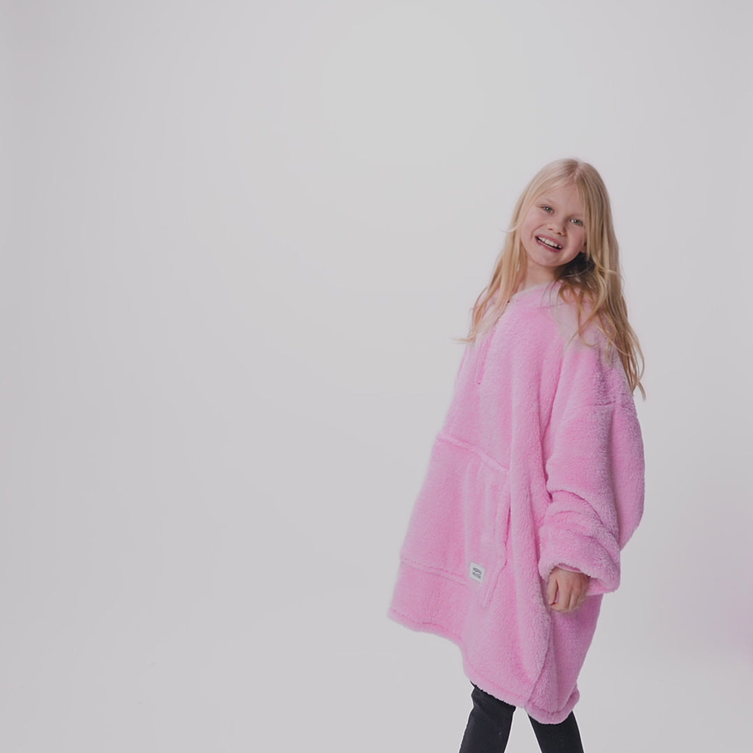 Pinker Teddy HappyHoodie Kinder