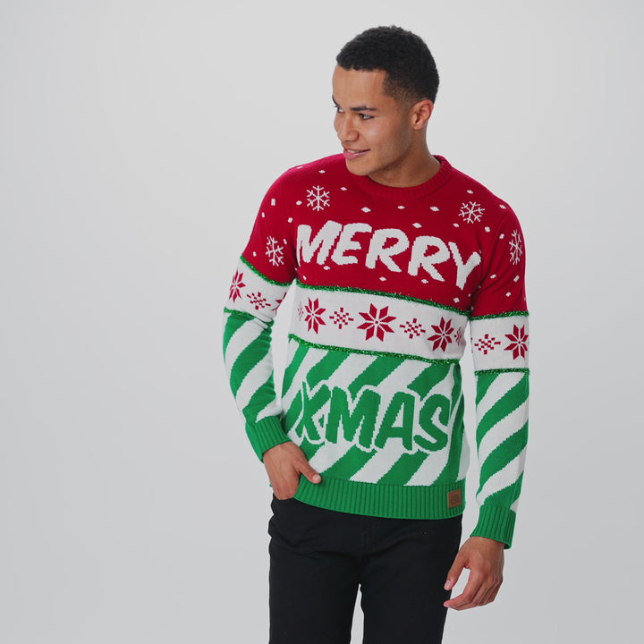 Merry Xmas Weihnachtspullover Herren