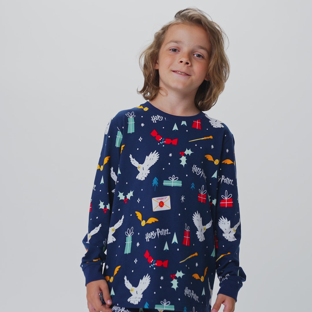 Blauer Harry Potter Pyjama Kinder