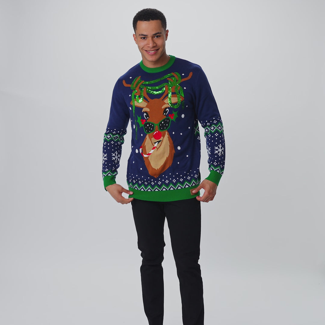 Rudolf Weihnachtspullover Herren