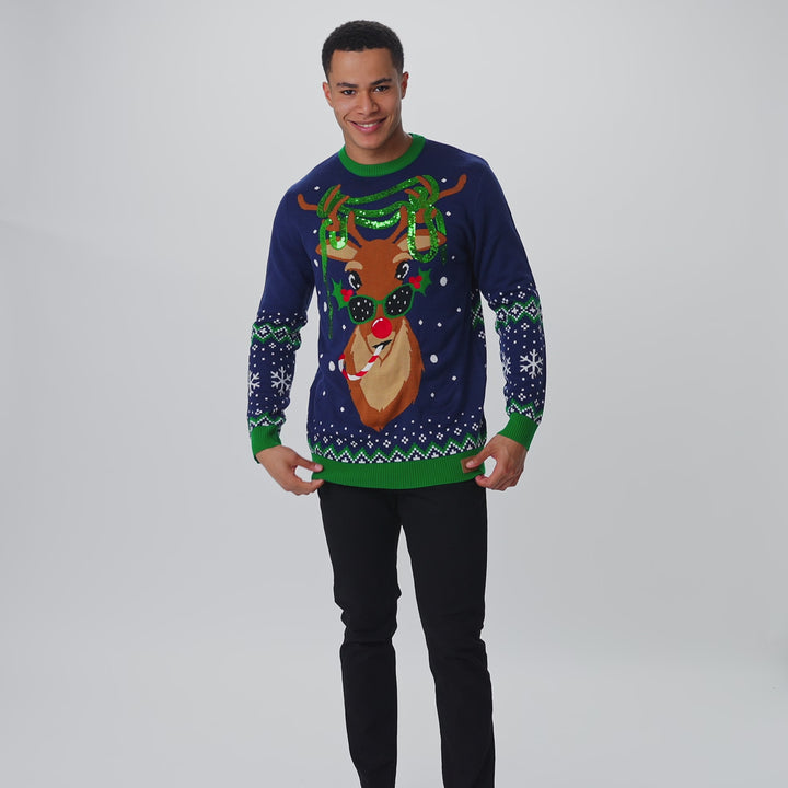 Rudolf Weihnachtspullover Herren