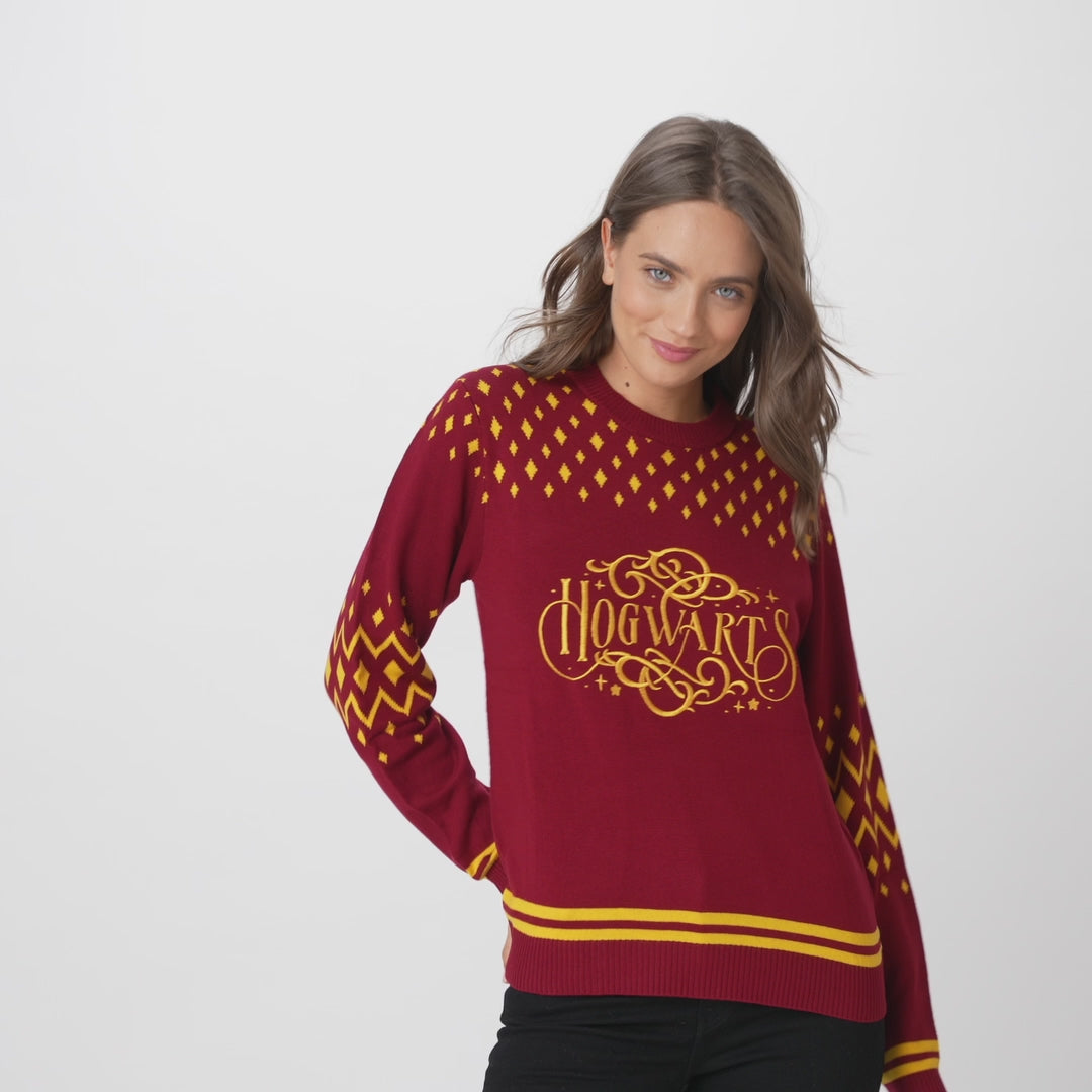 Hogwarts Weihnachtspullover Damen