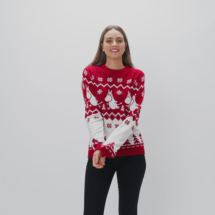 Mumins Weihnachtspullover Damen