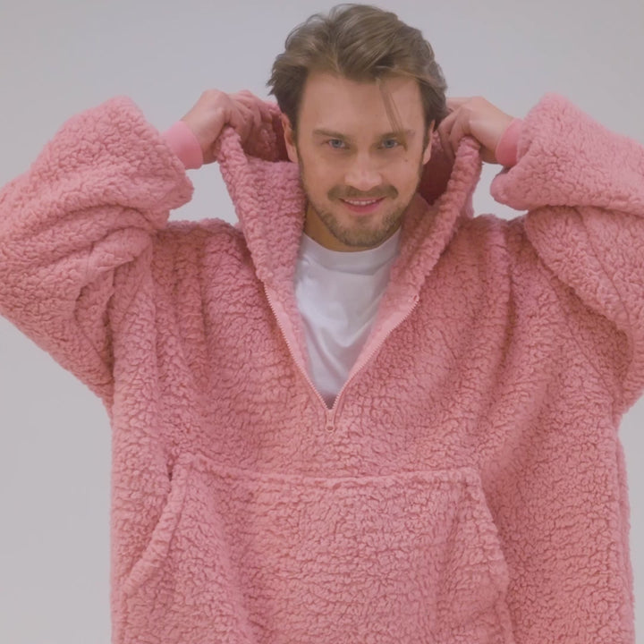 Pinker Sherpa HappyHoodie