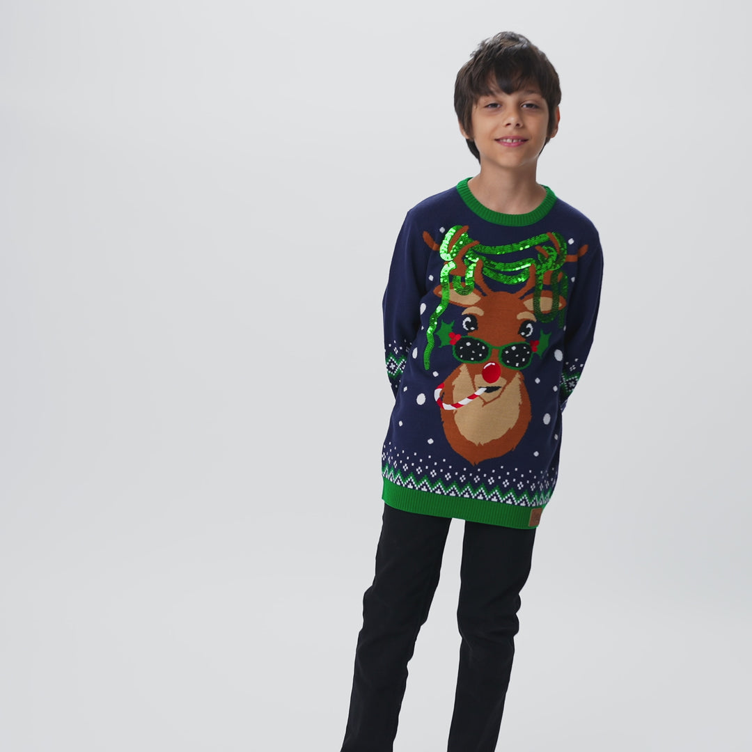 Rudolf Weihnachtspullover Kinder