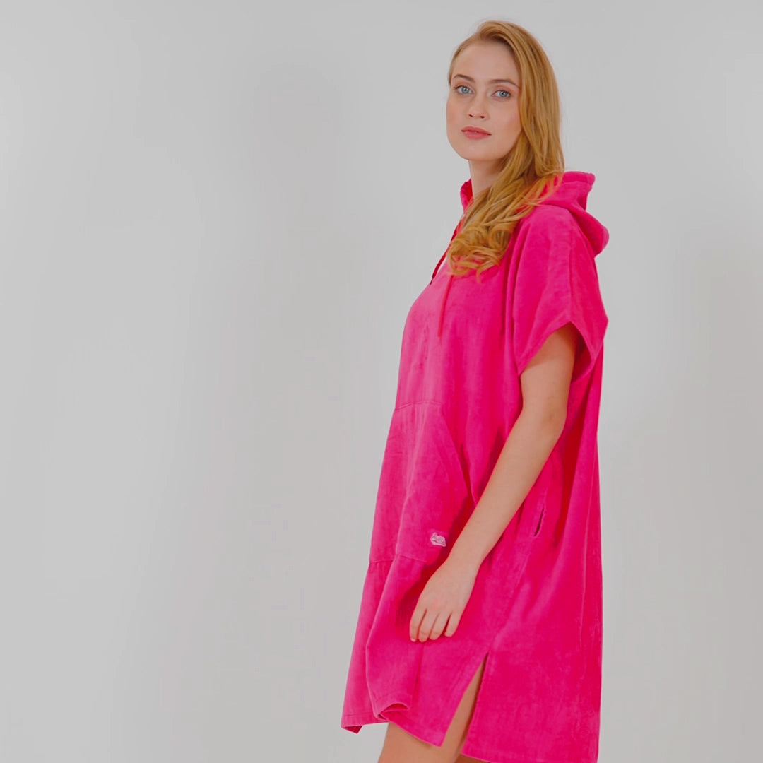 Hot Pink Badeponcho