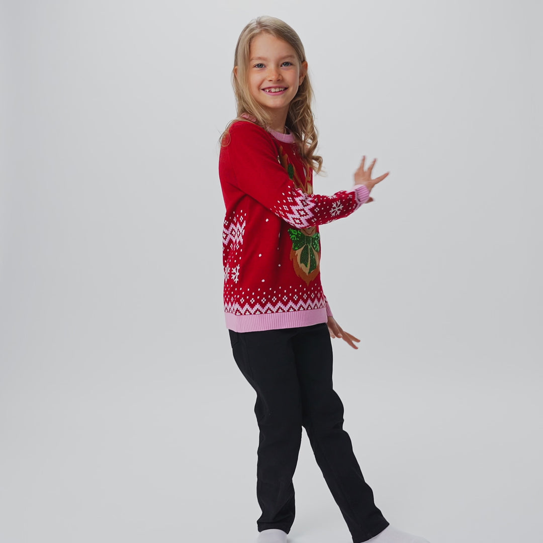 Rentier Weihnachtspullover Kinder