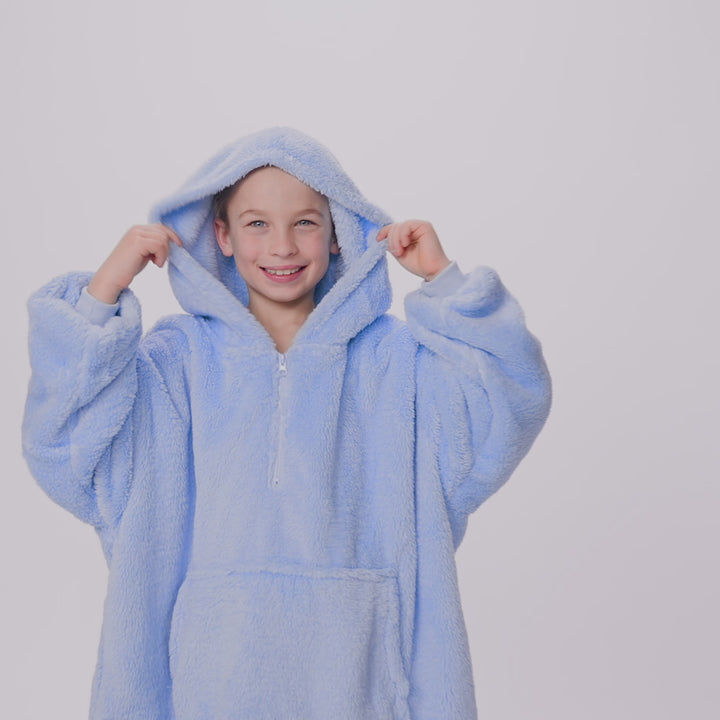 Blauer Teddy HappyHoodie Kinder