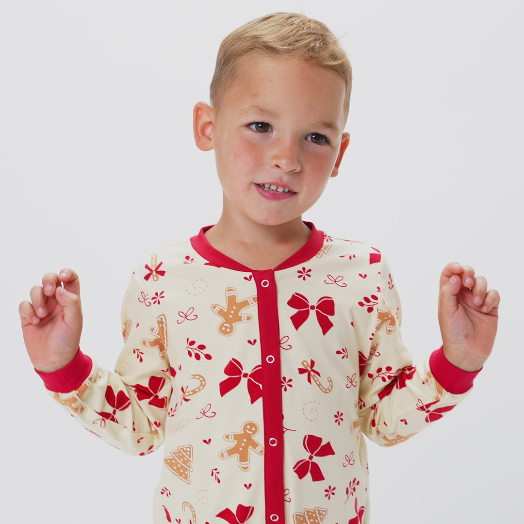 Lebkuchen Overall Weihnachtspyjama Kinder
