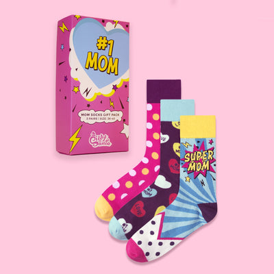 #1 Mom Socken Geschenkbox (3er-Pack)