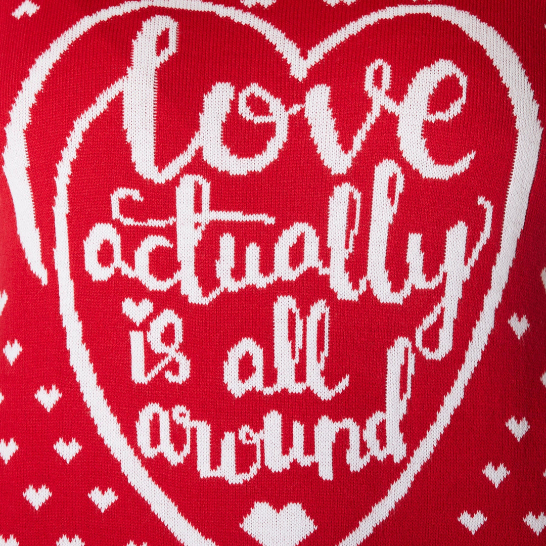 Love Actually Is All Around Weihnachtspullover Damen