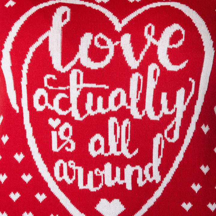 Love Actually Is All Around Weihnachtspullover Damen