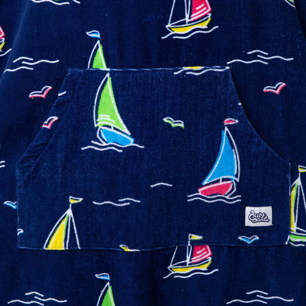 Ahoy Marine Badeponcho Kinder