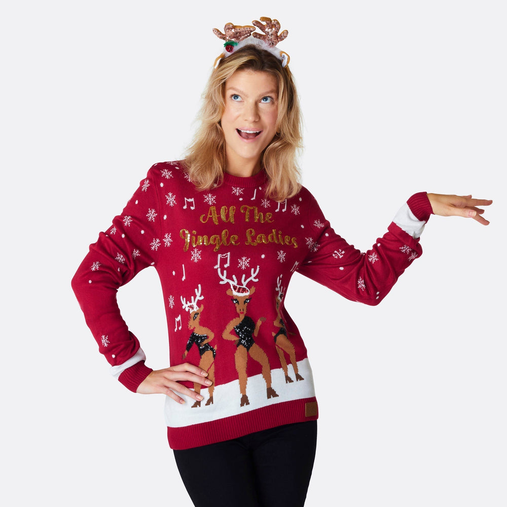 All The Jingle Ladies Weihnachtspullover Damen