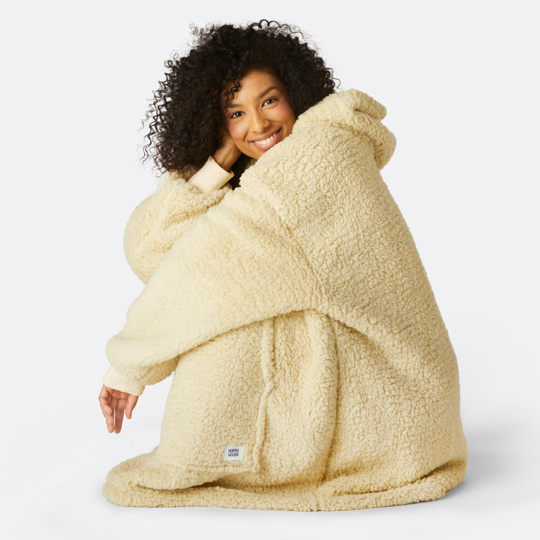 Beiger Sherpa HappyHoodie