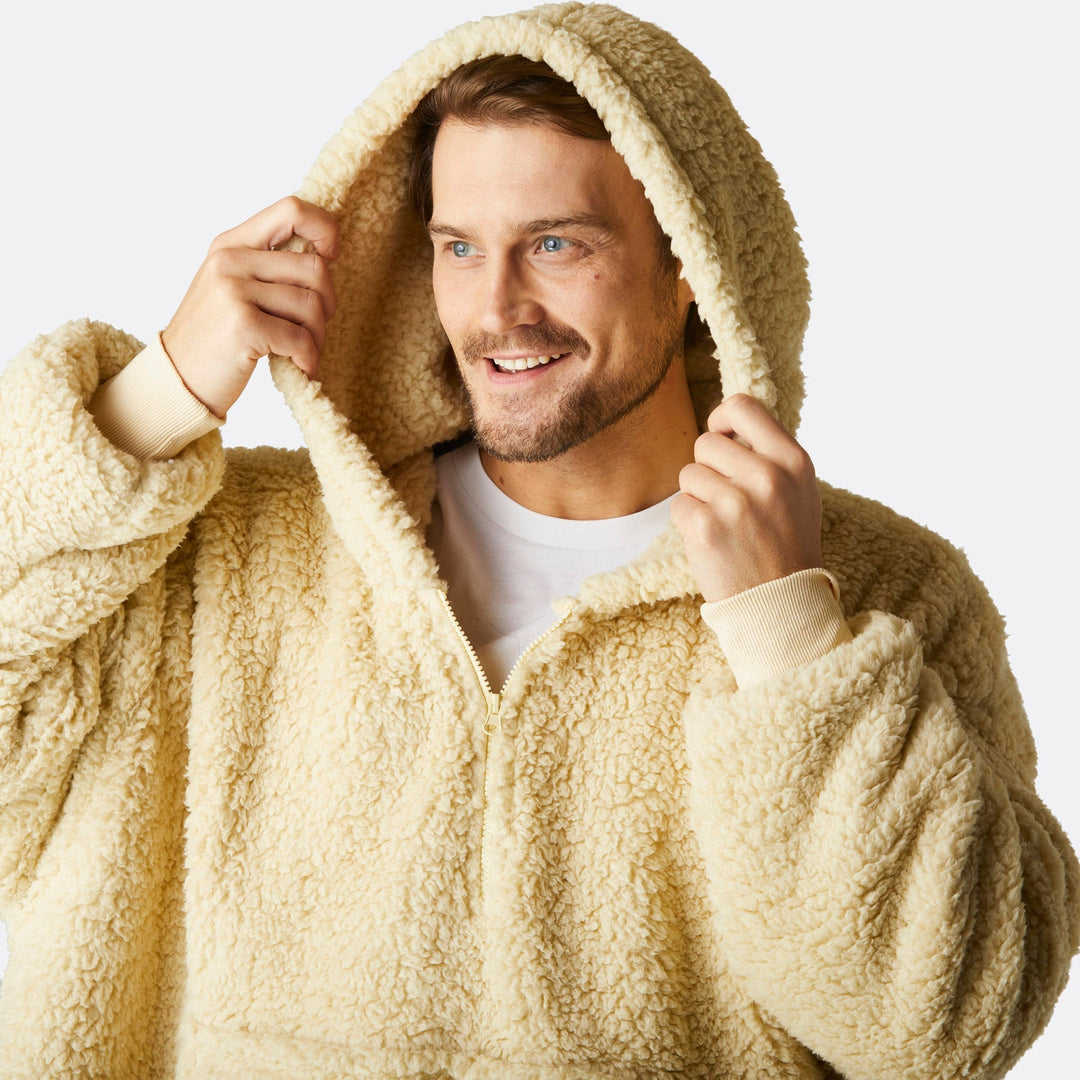 Beiger Sherpa HappyHoodie