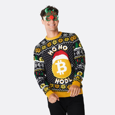 Bitcoin Weihnachtspullover Herren