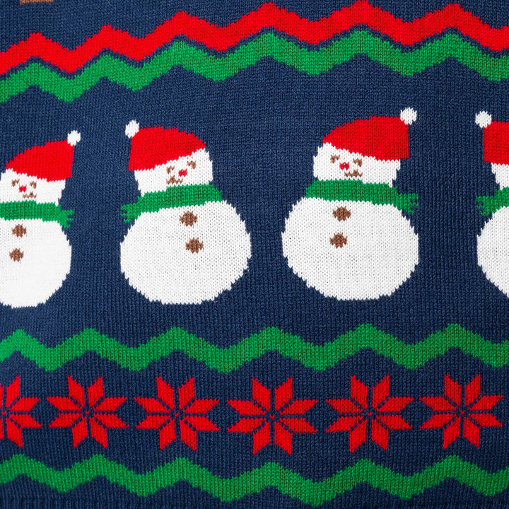 Blauer Ugly Christmas Sweater Damen