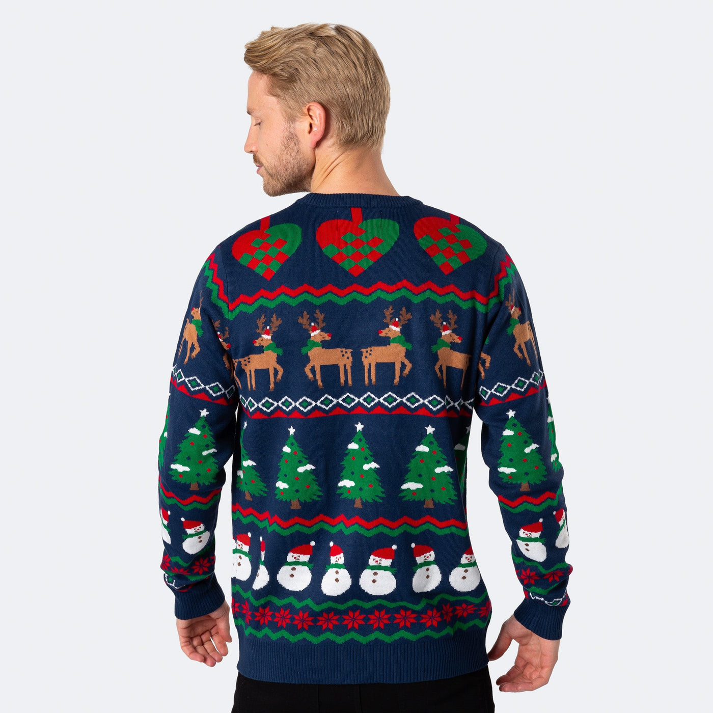 Blauer Ugly Christmas Sweater Herren