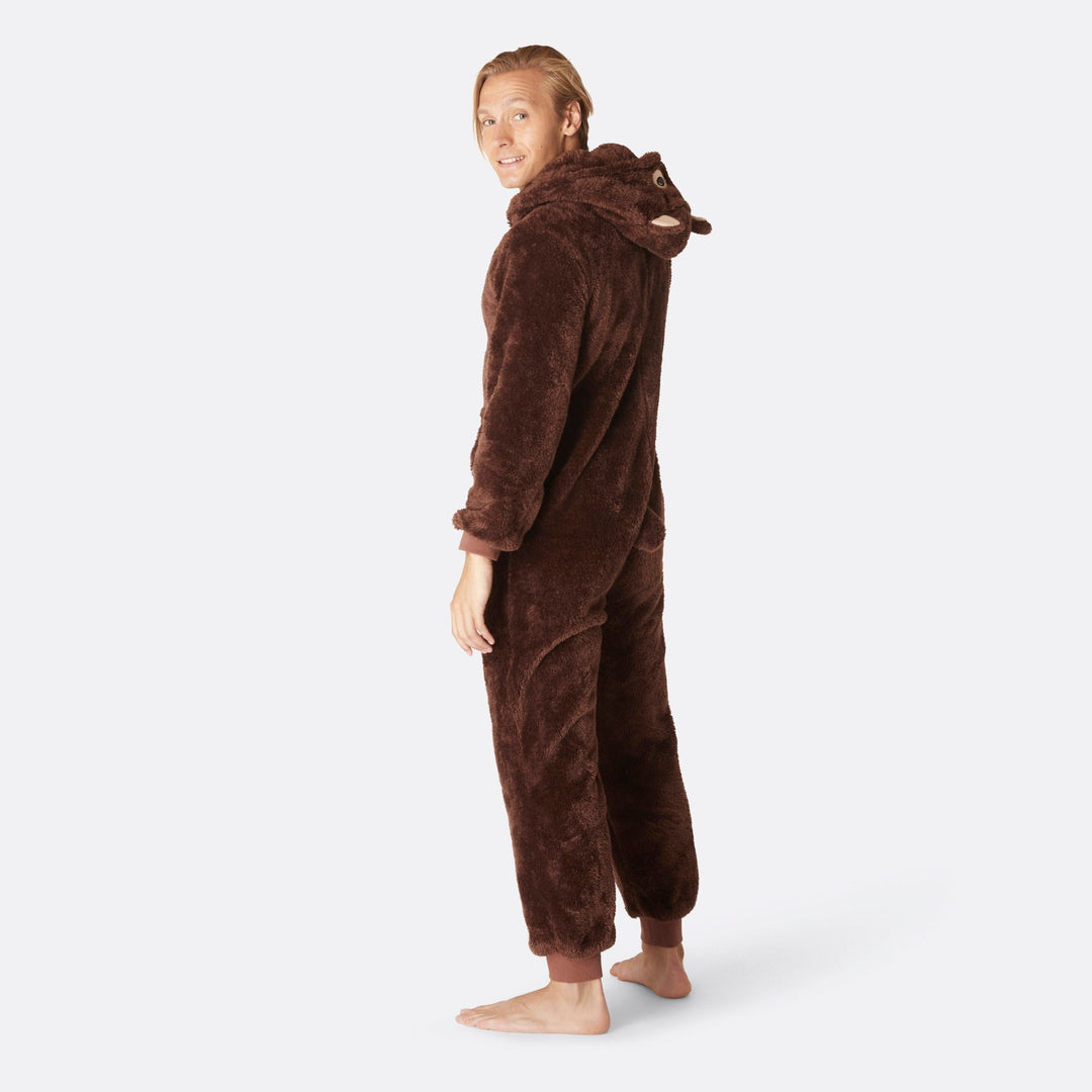 Brauner Teddybär Onesie Herren