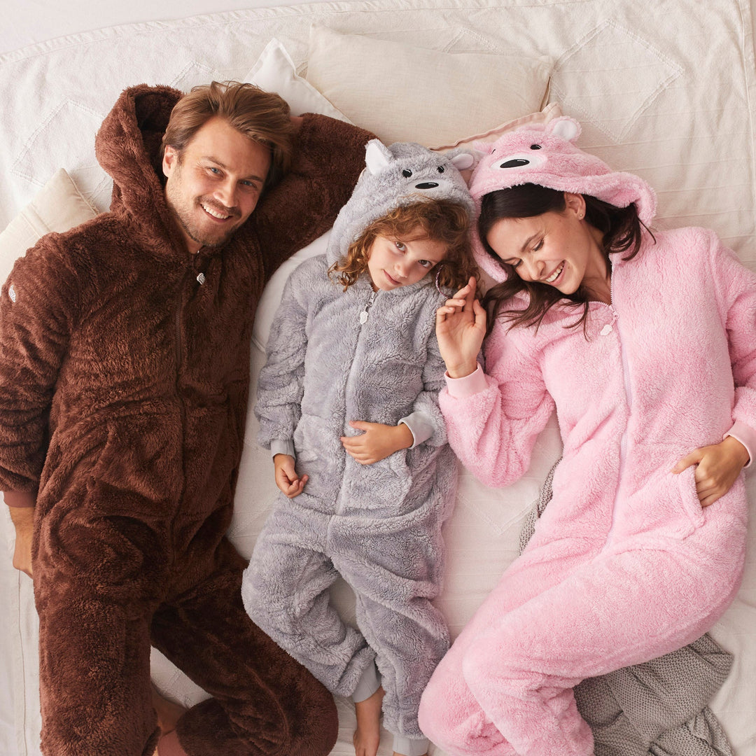 Brauner Teddybär Onesie Kinder