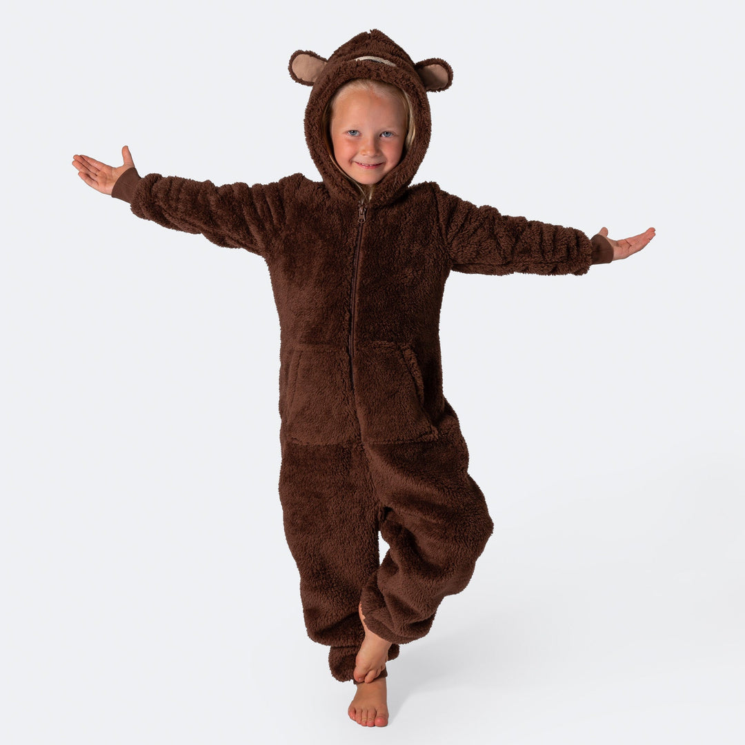 Brauner Teddybär Onesie Kinder