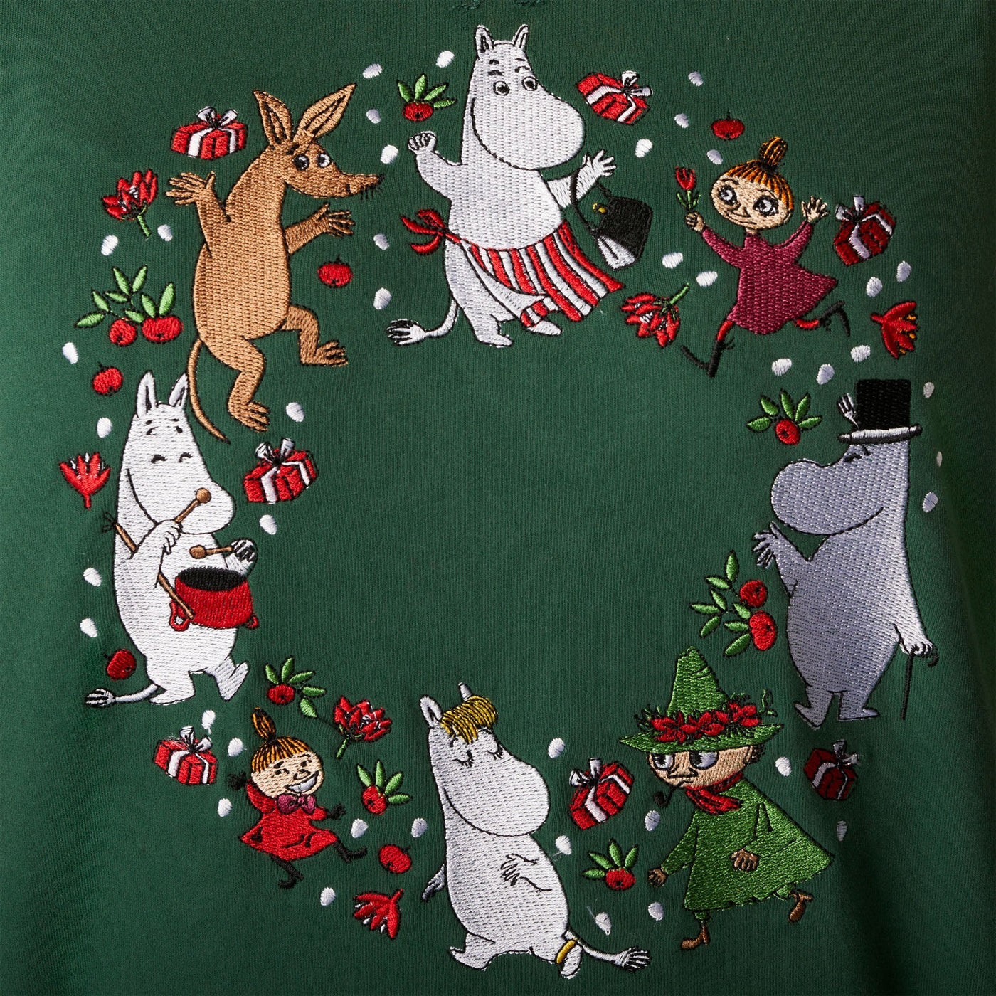 Mumins Grünes Weihnachts-Sweatshirt Damen