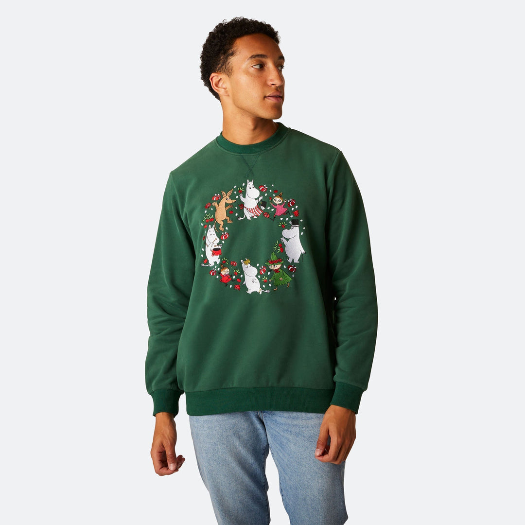 Mumins Grünes Weihnachts-Sweatshirt Herren