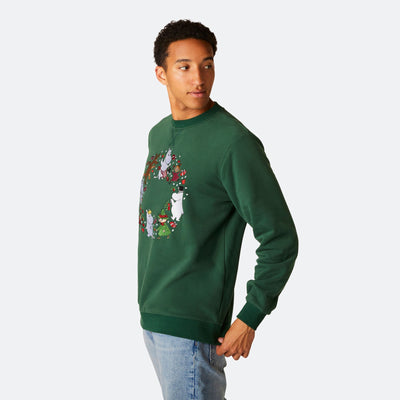 Mumins Grünes Weihnachts-Sweatshirt Herren