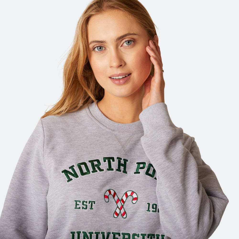 North Pole University Weihnachts-Sweatshirt Damen