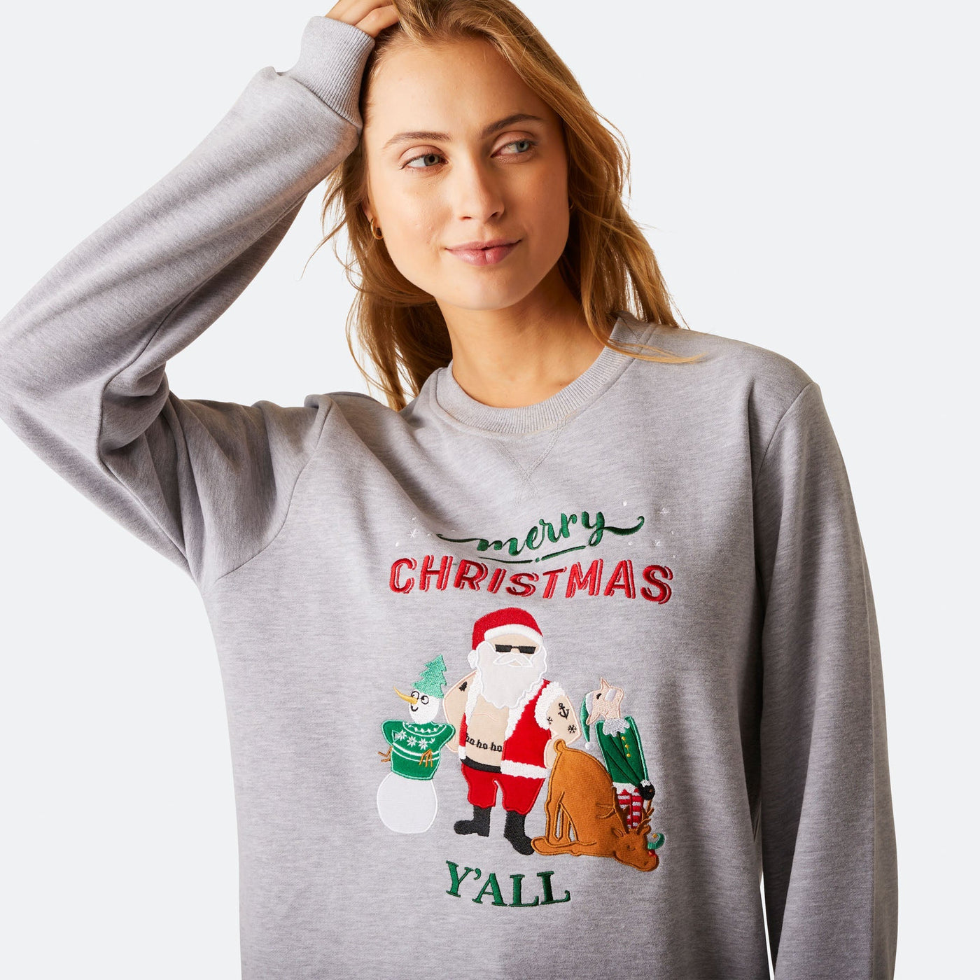 Merry Christmas Y'all Weihnachts-Sweatshirt Damen
