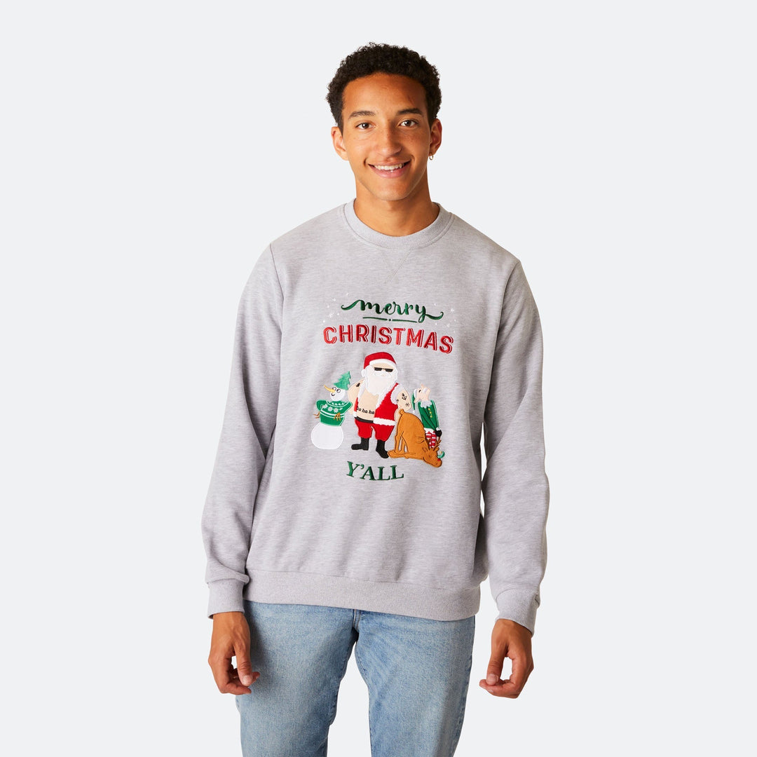 Merry Christmas Y'all Weihnachts-Sweatshirt Herren