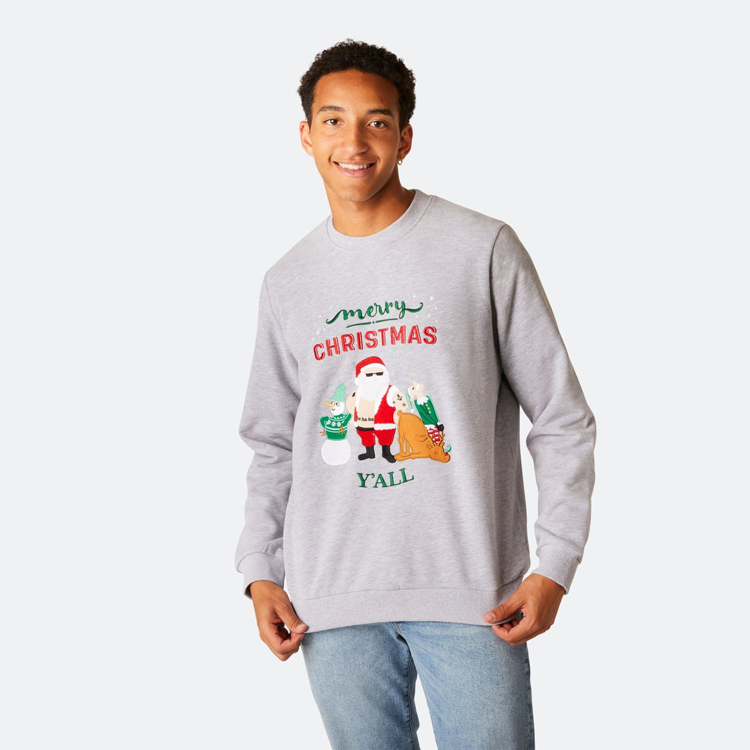 Merry Christmas Y'all Weihnachts-Sweatshirt Herren