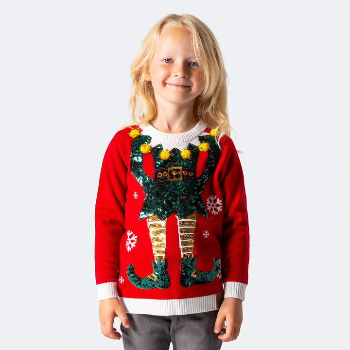 Elfen Weihnachtspullover Kinder
