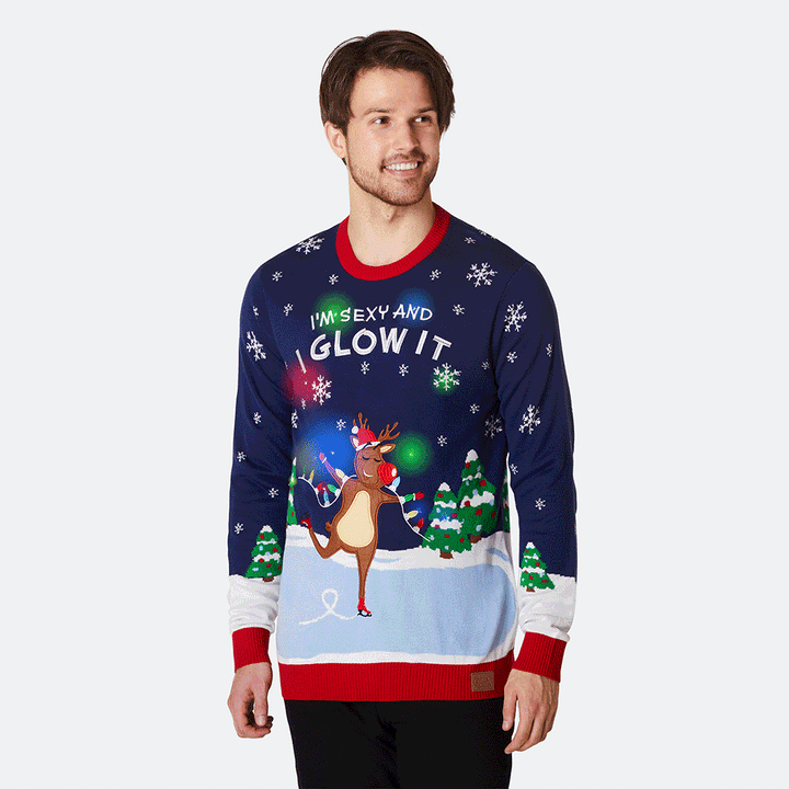I'm Sexy And I Glow It Weihnachtspullover Herren