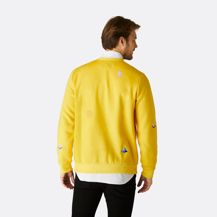 Gelbes Oster-Sweatshirt Herren