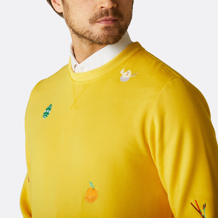 Gelbes Oster-Sweatshirt Herren