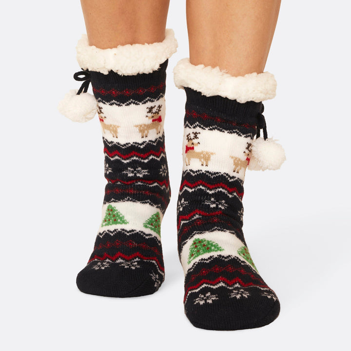 Gestreifte Sherpa-Socken